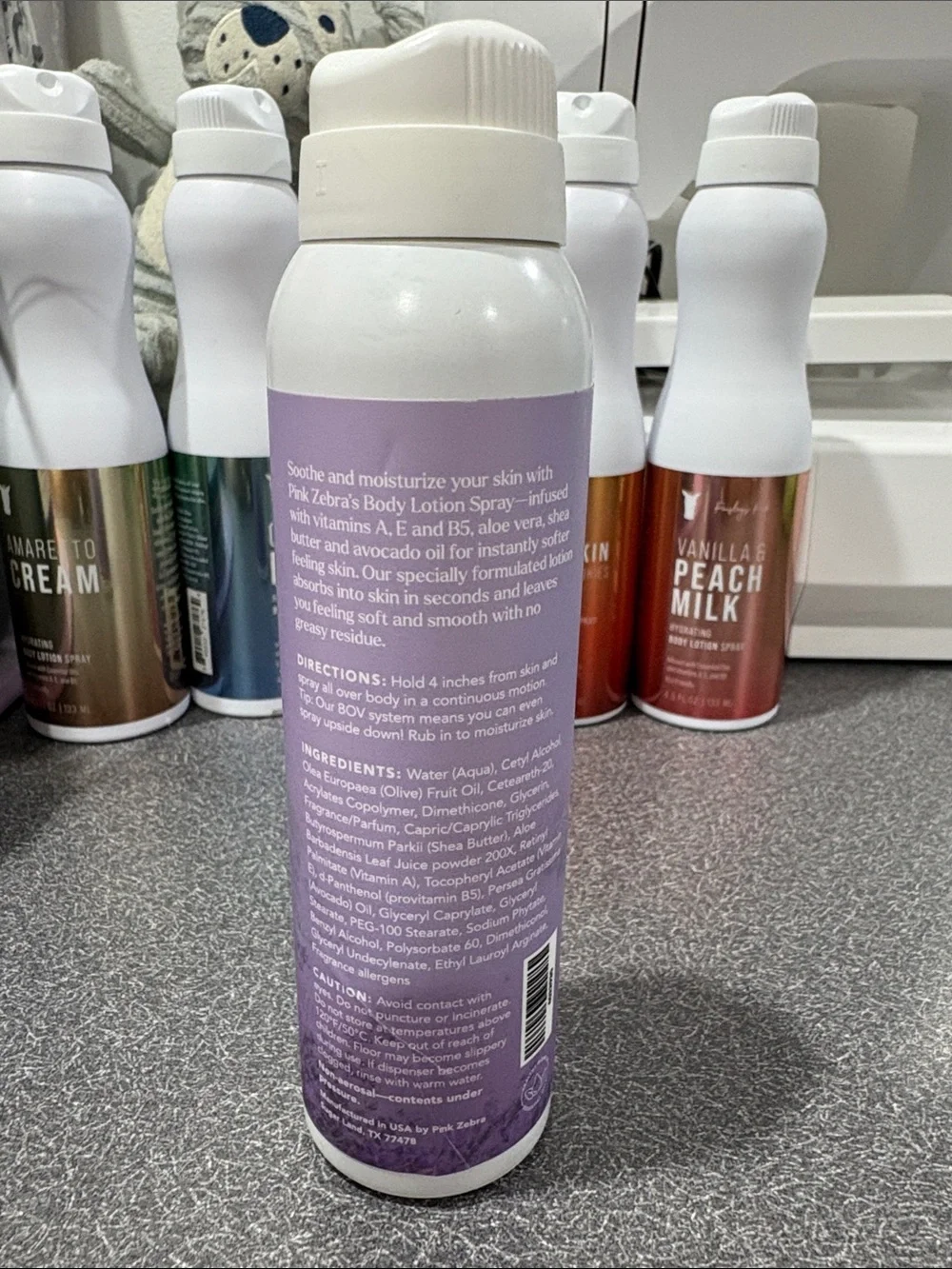 Pink Zebra Hydrating Body Lotion Spray - French Lavender